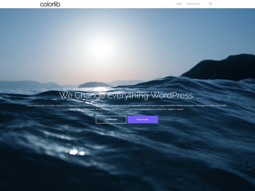 capture d'écran du site internet du thème gratuit shapely pour wordpress