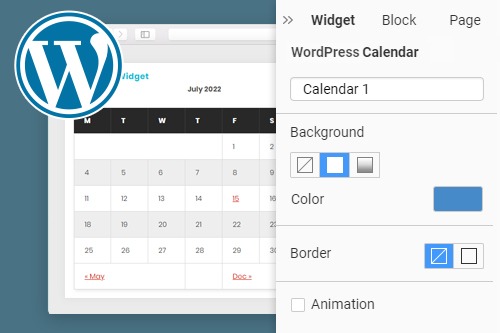 Widget calendrier dans Wordpress