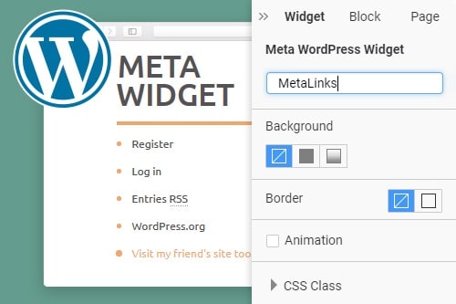 Meta Widget WordPress