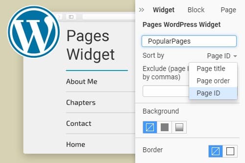 Widget liste des pages dans Wordpress