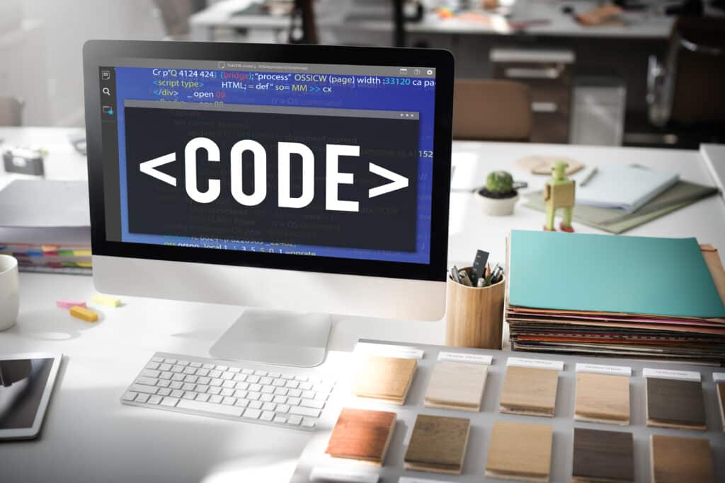 un écran d'ordinateur ouvert sur la partie code du développement d'outil