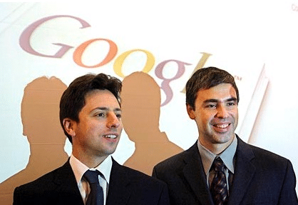 Photo de Larry Page et Sergey Brin dans leur jeunesse